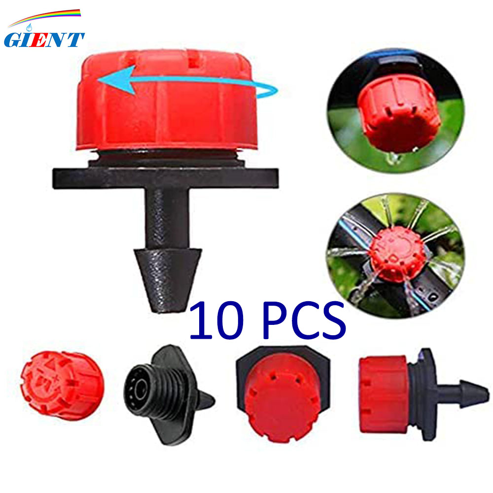 Drip Emitters Adjustable 360 Micro - หยดน้ำชลประทานปรับได้สปริงเกอร์ตัวปล่อยน้ำหยดไมโครหยดสปริงเกอร์ชลประทานสำหรับระบบรดน้ำ1/4 ''10ชิ้น/ถุง