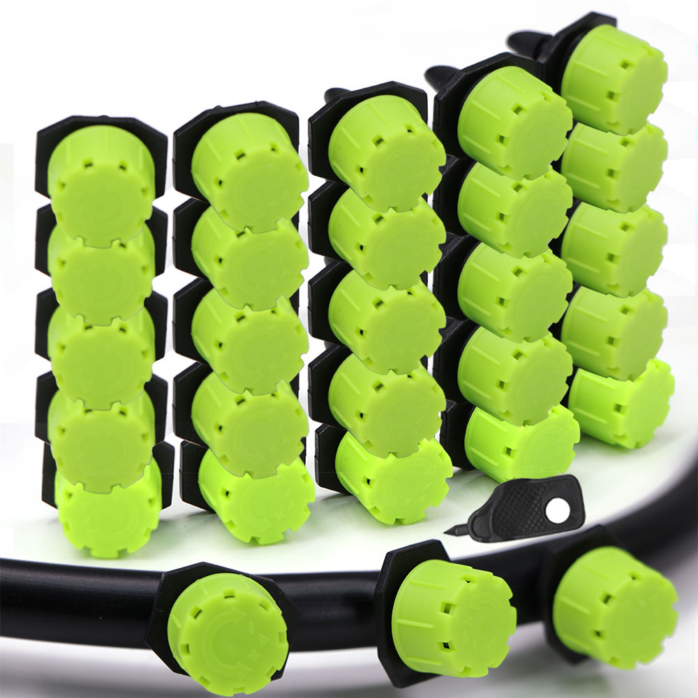 Drip Emitters Adjustable 360 Micro - 30-1000PCS สีเขียว 8-Hole ปรับ Dripper Sprinklers