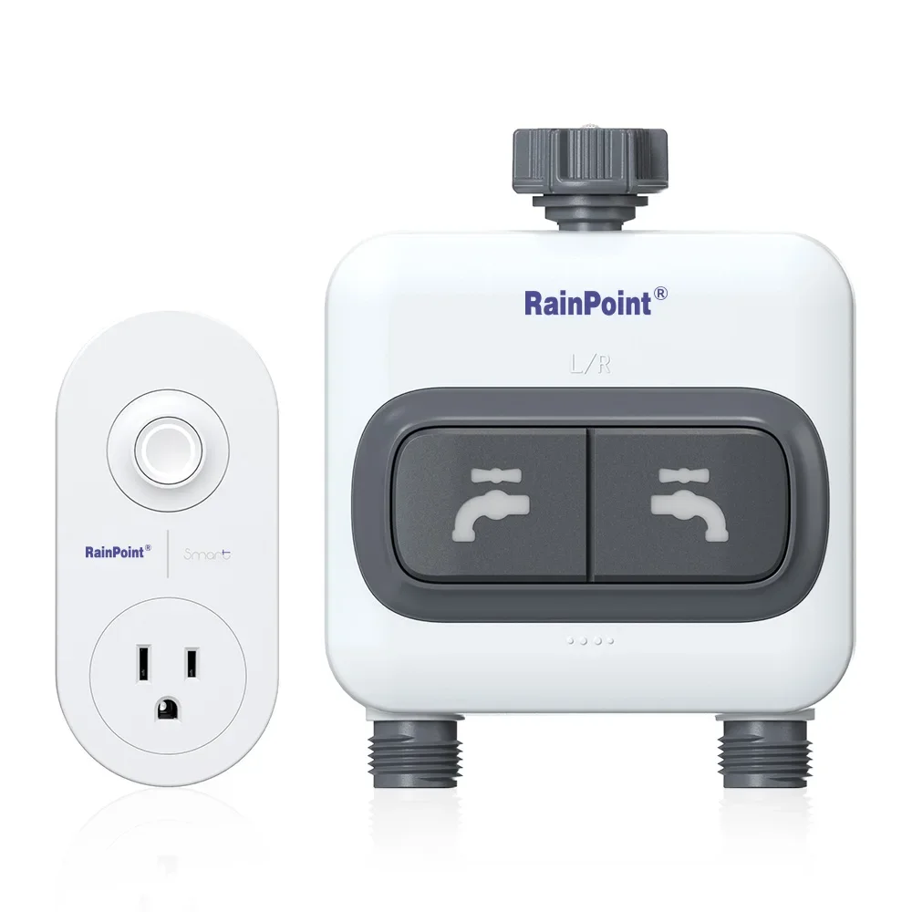Wifi Water Timer Hose Faucet Smart - RAINPOINT Wi-Fi ตัวควบคุมการรดน้ำอัจฉริยะ 2 ช่องทาง ระบบ