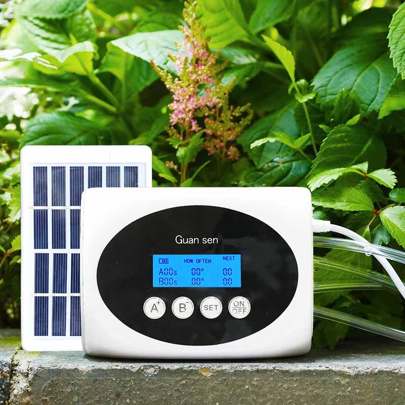 Automatic Watering Pump Indoor Plants - ปั๊มคู่ระบบชลประทานหยดอัจฉริยะปั๊มน้ําจับเวลาสวนพลังงานแสงอาทิตย์กระถางต้นไม้อุปกรณ์รดน้ําอัตโนมัติ