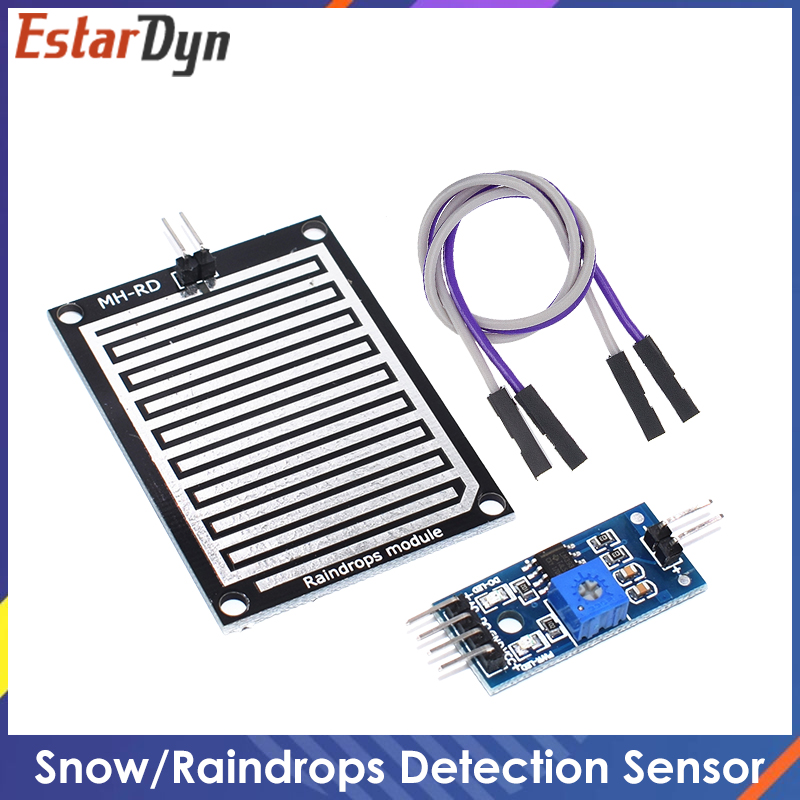 Rain Sensor For Irrigation Timer - โมดูลเซ็นเซอร์ตรวจจับหยดน้ำฝน โมดูลตรวจจับสภาพอากาศฝน ความชื้น สำหรับโมดูลควบคุมรีเลย์ โมดูลเซ็นเซอร์น้ำฝน