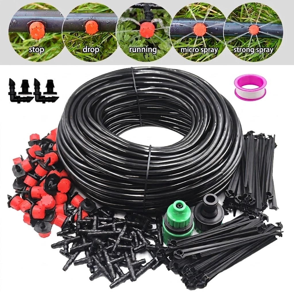 Drip Irrigation System Automatic Kit - ชุดระบบรดน้ำอัตโนมัติแบบหยด 10-30 เมตร ประสิทธิภาพสูง ขนาด 1/4