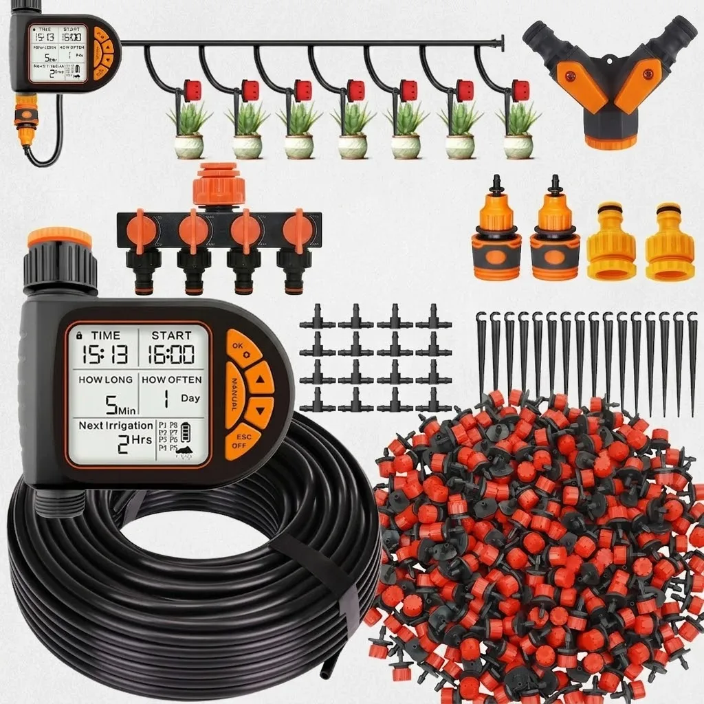 Rain Sensor For Irrigation Timer - ชุดควบคุมการให้น้ำอัตโนมัติแบบ LCD กันน้ำระดับ IPX5 พร้อมเซ็นเซอร์ตรวจจับฝน ระยะสาย