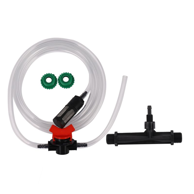 Fertilizer Injector Venturi 3/4 Inch - ชุดอุปกรณ์หัวฉีดปุ๋ยแบบเวนทูรีสำหรับการเกษตร AT63 พร้อมข้อต่อระบบน้ำสำหรับเรือนกระจกแบบเกลียว ขนาด 1/2 นิ้ว