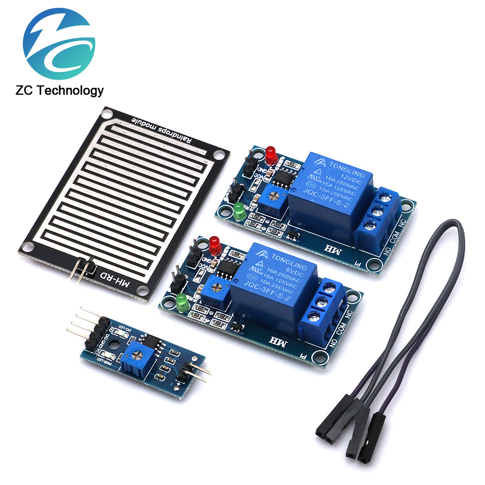 Rain Sensor For Irrigation Timer - เซ็นเซอร์โมดูลตรวจจับเม็ดฝนหิมะโมดูลสภาพอากาศฝนตกโมดูลควบคุมความชื้นสำหรับการถ่ายทอด Arduino เซ็นเซอร์โมดูลน้ำฝน
