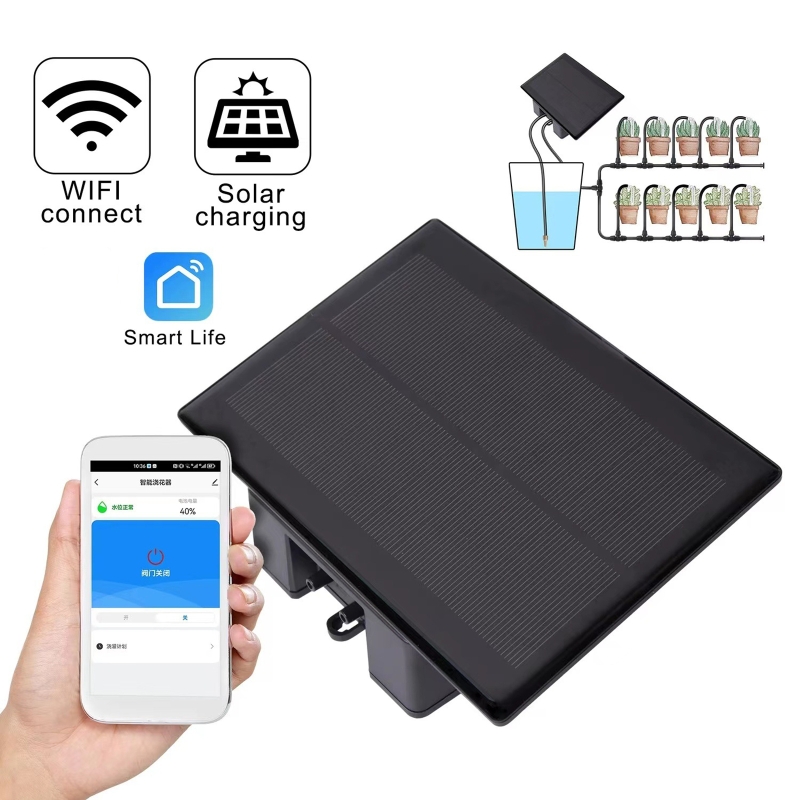 Solar Drip Irrigation Kit Garden - WIFI พลังงานแสงอาทิตย์เครื่องรดน้ําอัตโนมัติชุด Mobile App รีโมทคอนโทรลสมาร์ทอุปกรณ์รดน้ําชลประทานหยดชลประทาน Kit