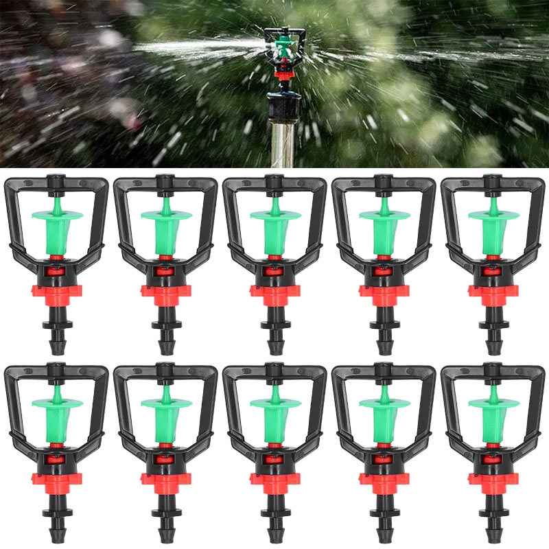 Drip Emitters Adjustable 360 Micro - หัวฉีดน้ำหยดแบบปรับได้ 360 องศา พร้อมหัวฉีดพ่นละอองน้ำขนาดเล็กแบบเดี่ยว สำหรับสวนและลานบ้าน