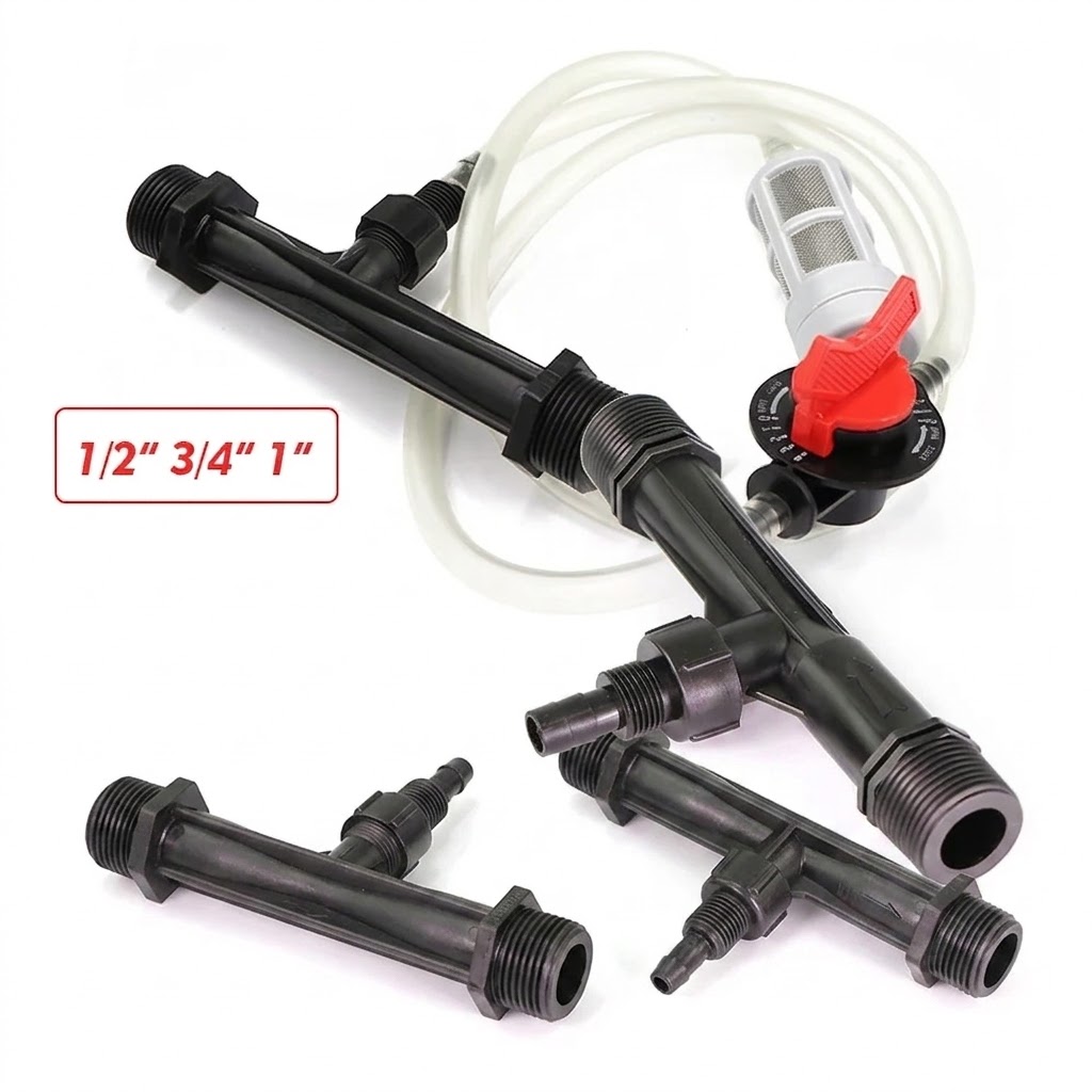 Fertilizer Injector Venturi 3/4 Inch - ชุดอุปกรณ์หัวฉีดน้ำยาปุ๋ยแบบเวนทูรี เกลียวตัวผู้ ขนาด 1/2 3/4 1