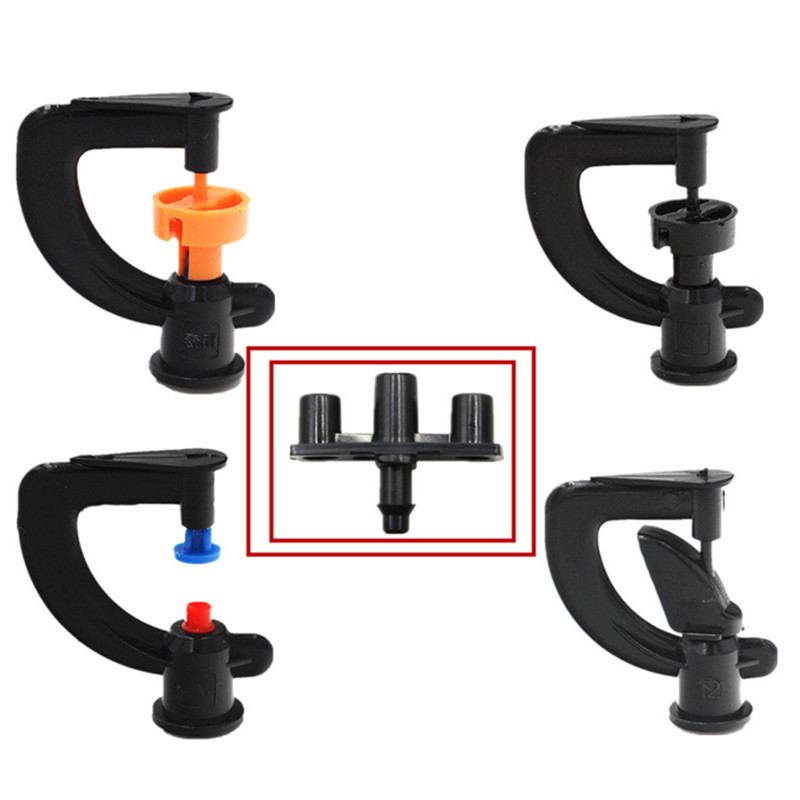 Drip Emitters Adjustable 360 Micro - หัวฉีดน้ำหมุนสำหรับเรือนกระจก หัวน้ำหยดสำหรับรดน้ำสวน ปรับระดับได้ หัวพ่นละอองน้ำขนาดเล็ก แบบเสียบลงดิน ระบบฉีดน้ำแบบกระจาย
