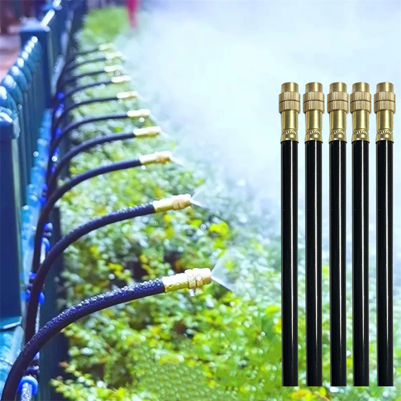 Mist Cooling System Outdoor Patio 15M - กลางแจ้ง Misting Cooling ระบบสวนชลประทานชุดรดน้ํา 8 มม.ทองเหลือง