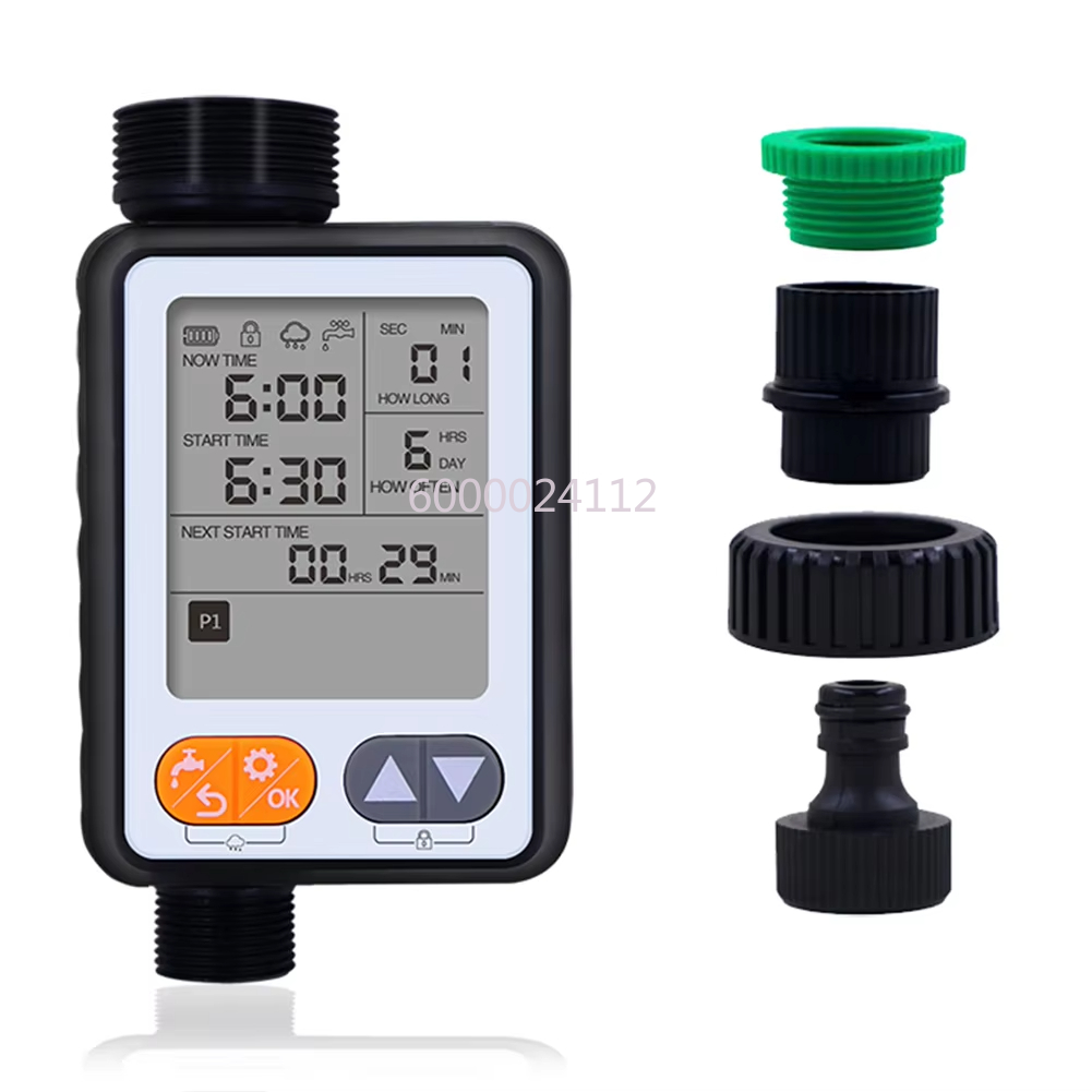 Rain Sensor For Irrigation Timer - ตัวควบคุมการชลประทานแบบอัตโนมัติและแบบแมนนวลรุ่นใหม่ พร้อมเซ็นเซอร์ตรวจจับน้ำฝน ตัวตั้งเวลาให้น้ำในสวน รองรับโปรแกรมการใช้งานหลายรูปแบบ หน้าจอขนาดใหญ่ ใช้พลังงานจากแบตเตอรี่