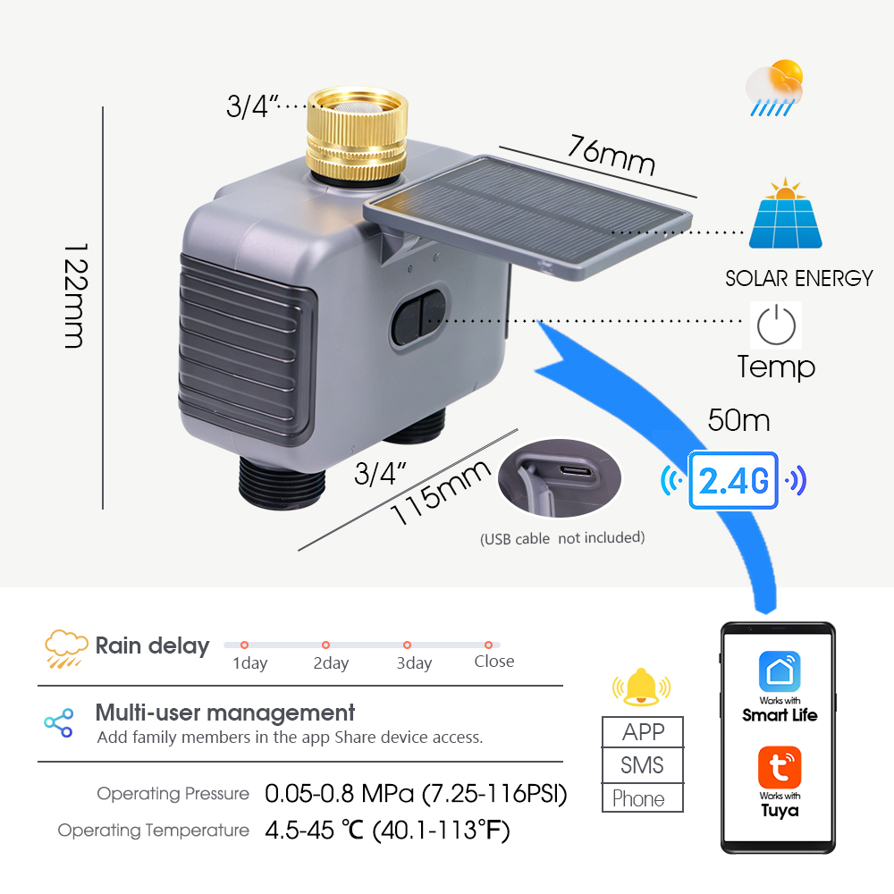 ตัวตั้งเวลาควบคุมการรดน้ำแบบ 2 - Rain Sensor For Irrigation Timer บทวิจารณ์และราคา