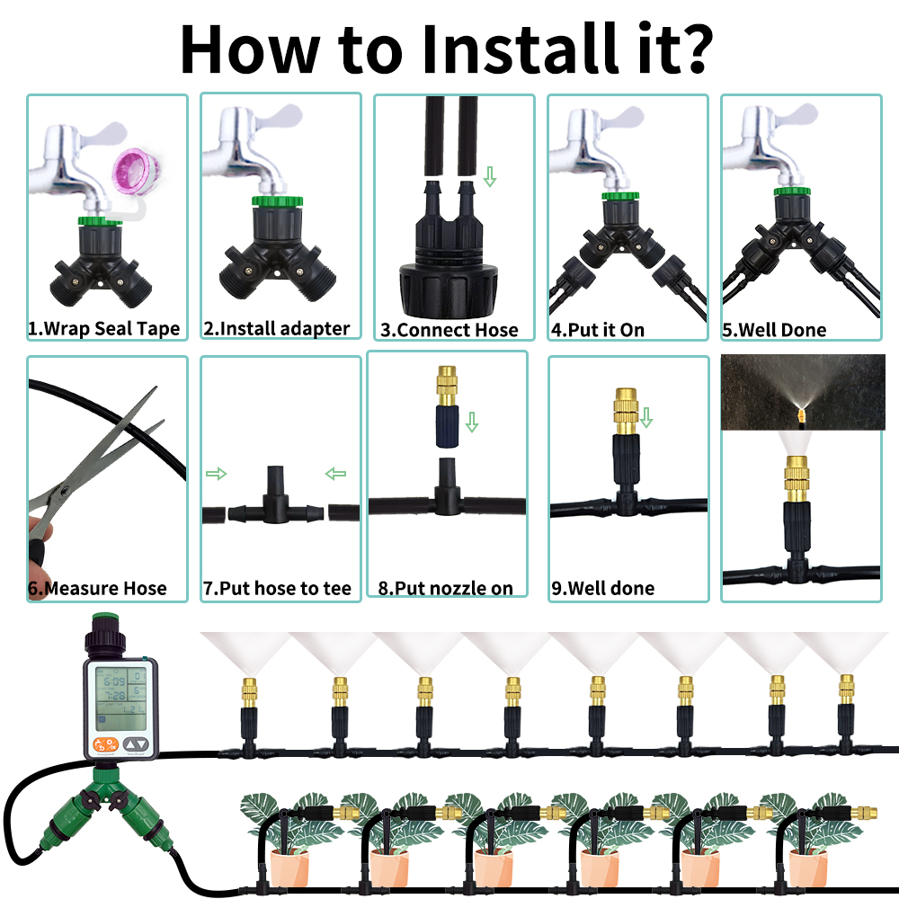 ระบบระบายความร้อนหมอกกลางแจ้ง1 - Mist Cooling System Outdoor Patio 15M บทวิจารณ์และราคา