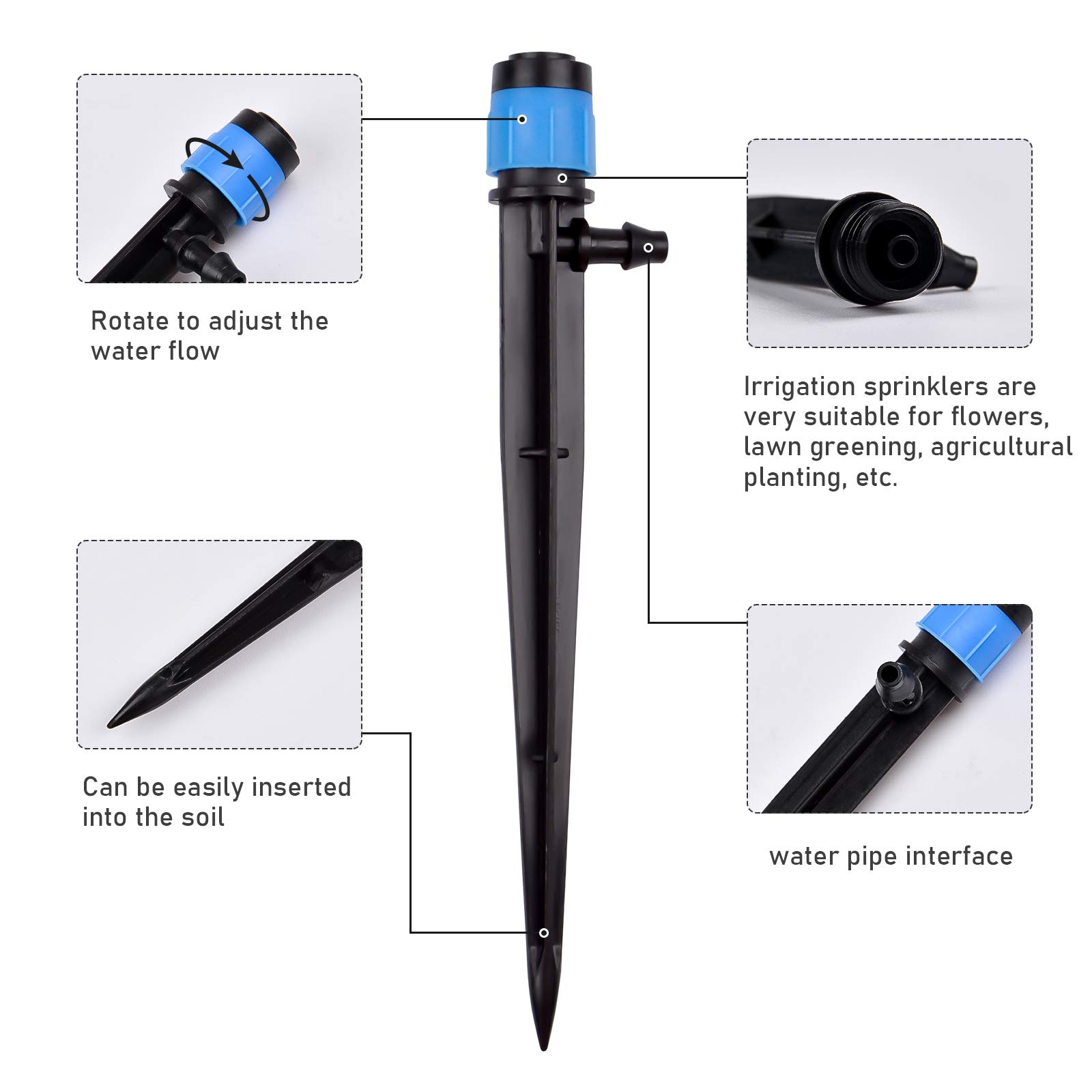 หัวฉีดน้ำหยดแบบปรับได้ 360 องศ - Drip Emitters Adjustable 360 Micro บทวิจารณ์และราคา