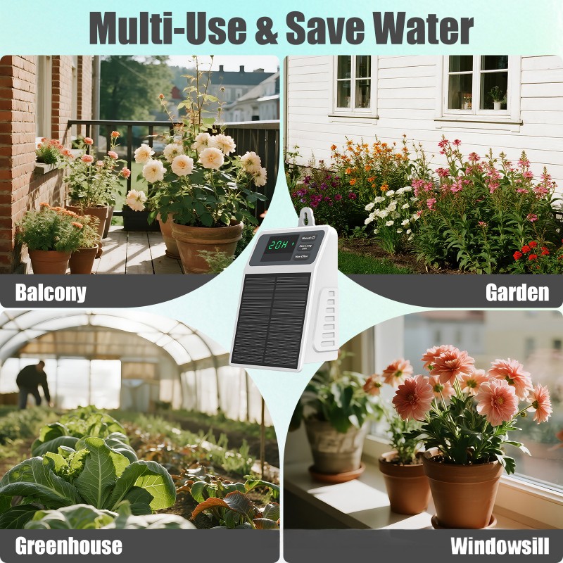 【คริสต์มาส】ชุดระบบน้ำหยดอัตโนม - Solar Drip Irrigation Kit Garden บทวิจารณ์และราคา
