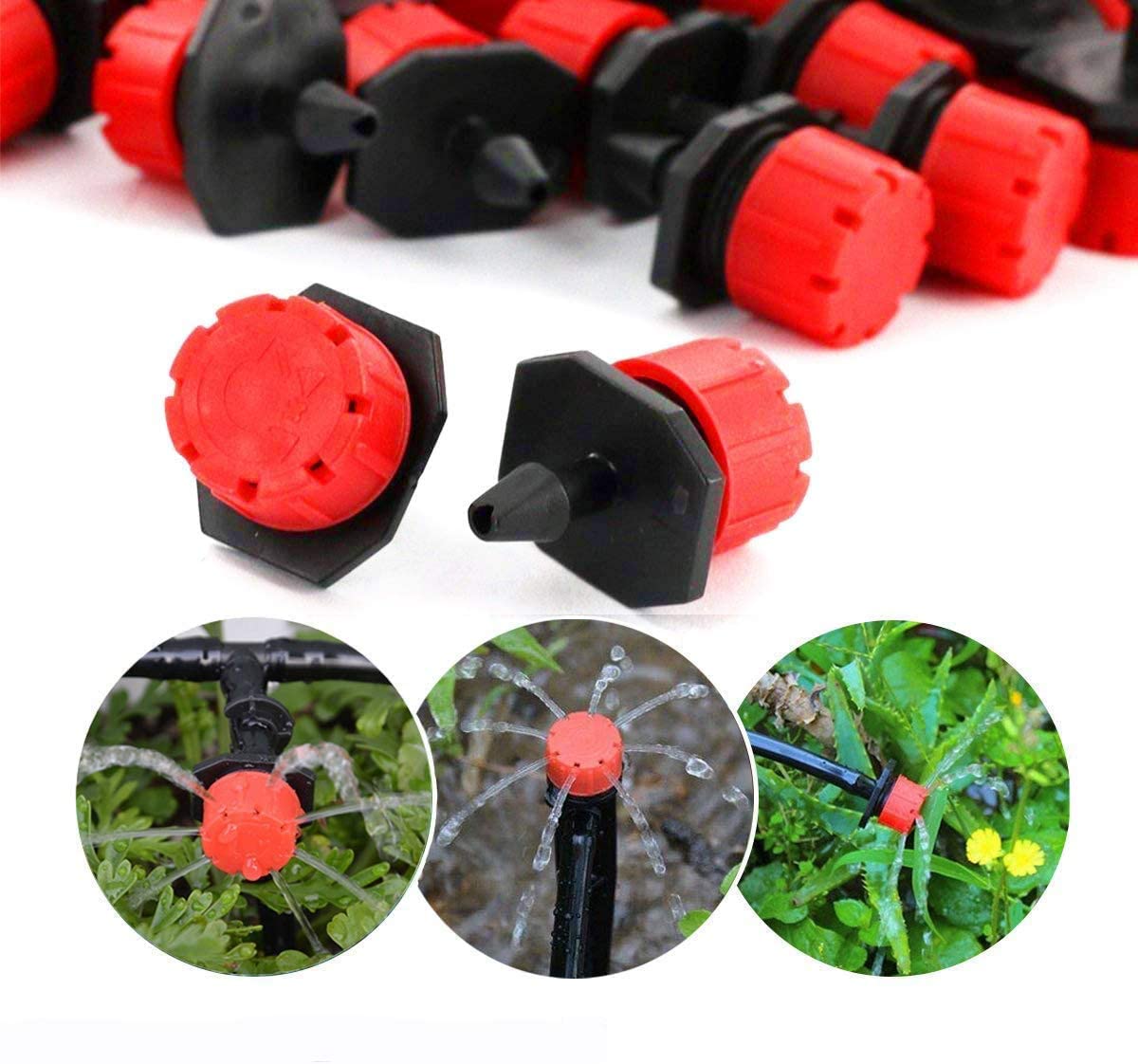 หยดน้ำชลประทานปรับได้สปริงเกอร - Drip Emitters Adjustable 360 Micro บทวิจารณ์และราคา
