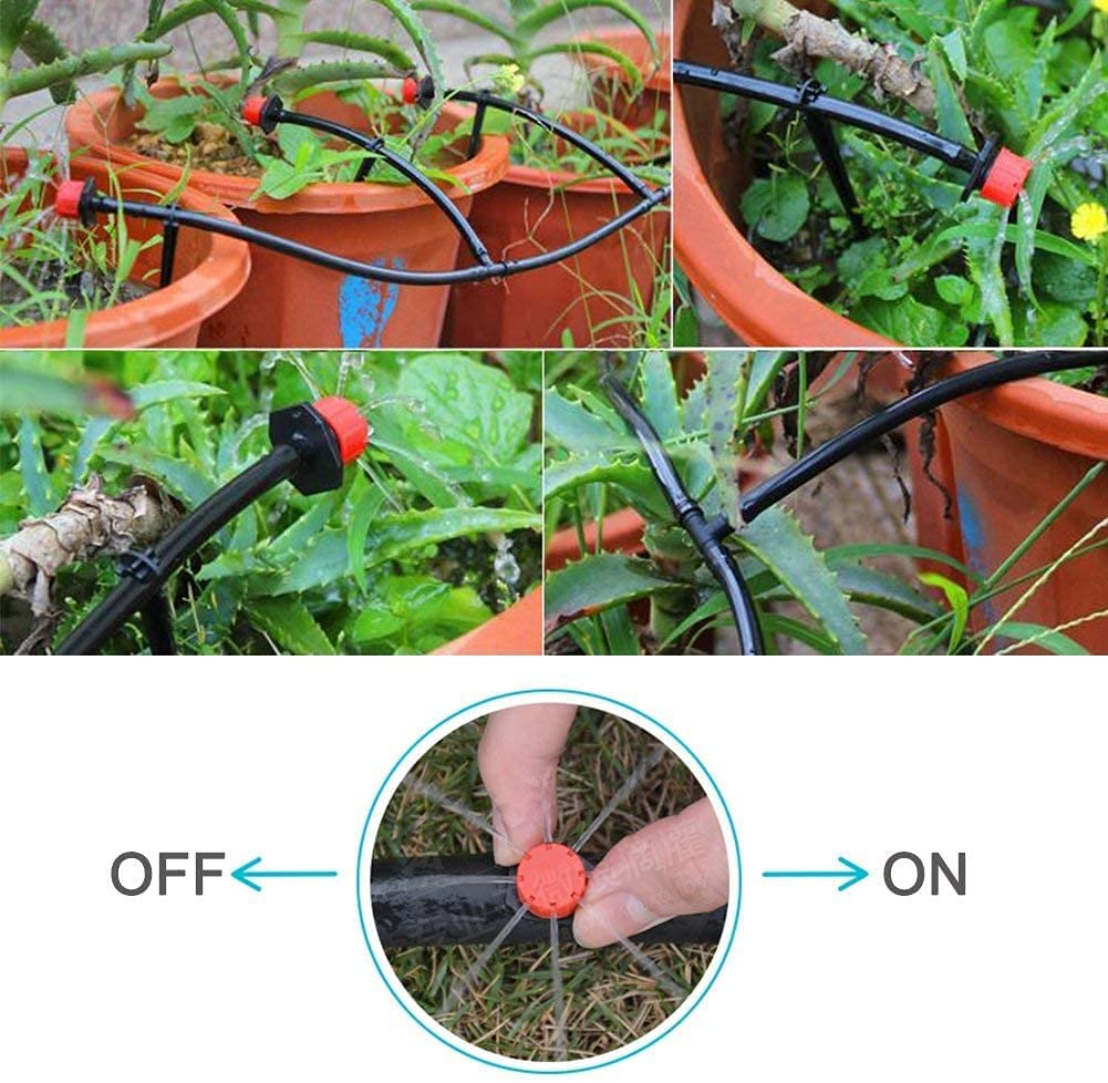 หยดน้ำชลประทานปรับได้สปริงเกอร - Drip Emitters Adjustable 360 Micro บทวิจารณ์และราคา
