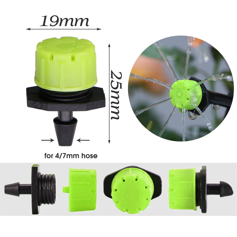 30-1000PCS สีเขียว 8-Hole ปรับ - Drip Emitters Adjustable 360 Micro บทวิจารณ์และราคา