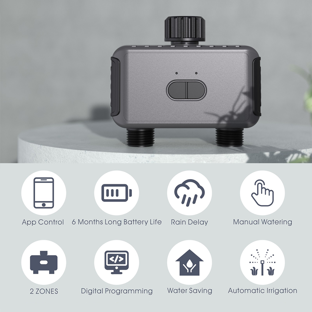 WiFi Bluetooth-compatible 2 Ou - Wifi Water Timer Hose Faucet Smart บทวิจารณ์และราคา