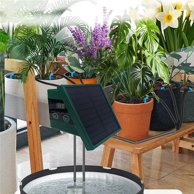 ระบบชลประทานพลังงานแสงอาทิตย์ต - Solar Drip Irrigation Kit Garden บทวิจารณ์และราคา