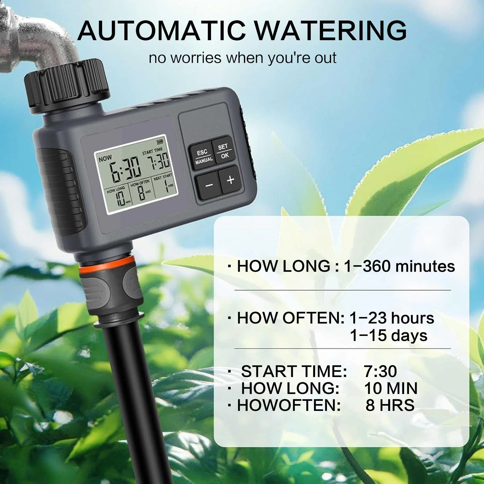 ตัวตั้งเวลาควบคุมการรดน้ำแบบดิ - Rain Sensor For Irrigation Timer บทวิจารณ์และราคา