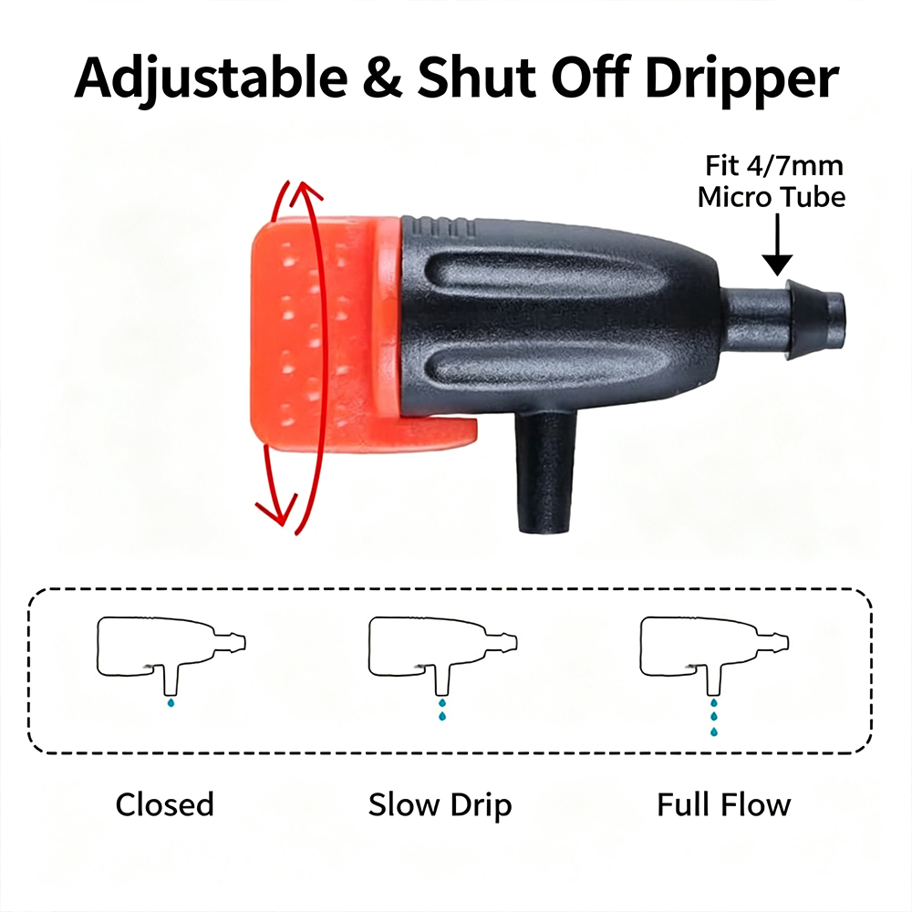 หัวฉีดน้ำหยดปรับระดับได้ 360 อ - Drip Emitters Adjustable 360 Micro บทวิจารณ์และราคา