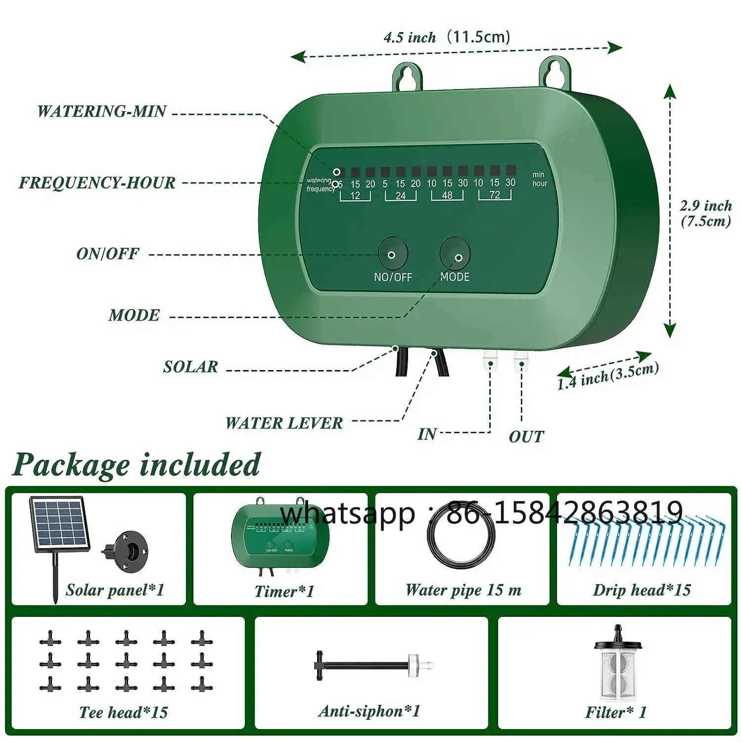 ชุดควบคุมระบบน้ำหยดอัตโนมัติสำ - Solar Drip Irrigation Kit Garden บทวิจารณ์และราคา