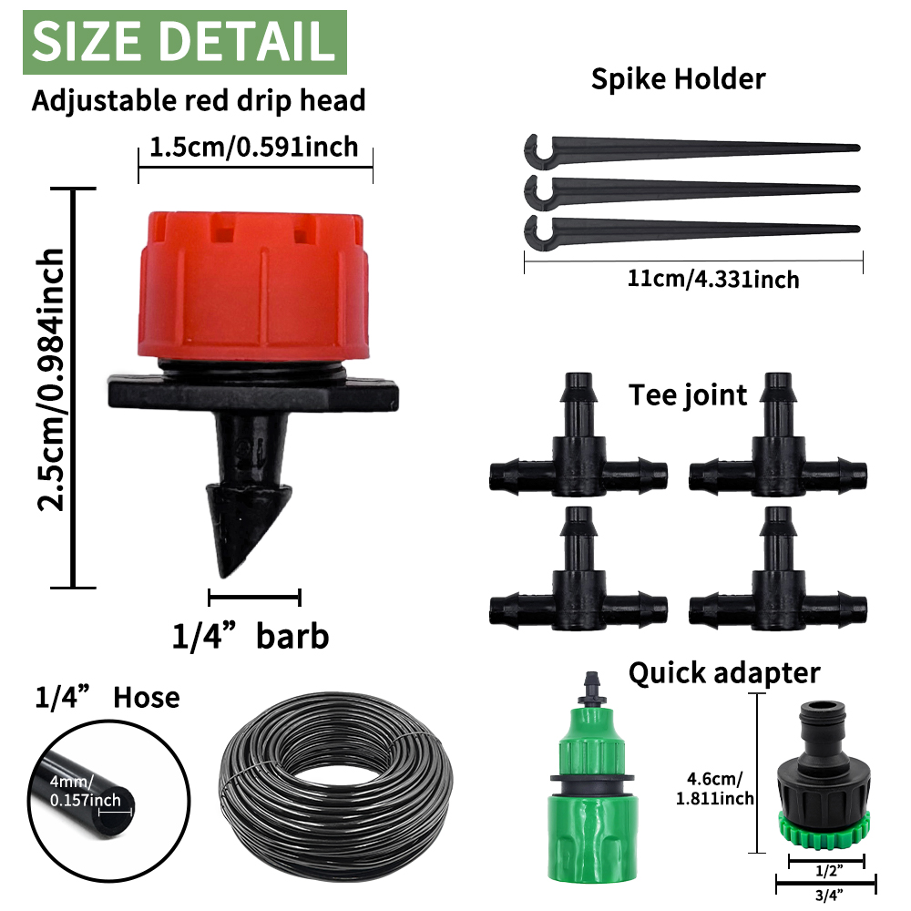 ชุดระบบรดน้ำอัตโนมัติแบบหยด 10 - Drip Irrigation System Automatic Kit บทวิจารณ์และราคา
