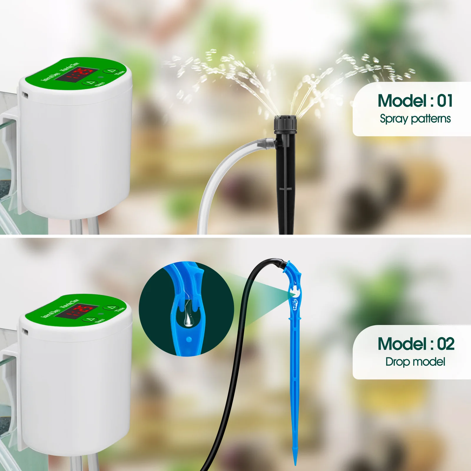 ปั๊มน้ำอัจฉริยะ ระบบน้ำหยดอัตโ - Solar Drip Irrigation Kit Garden บทวิจารณ์และราคา
