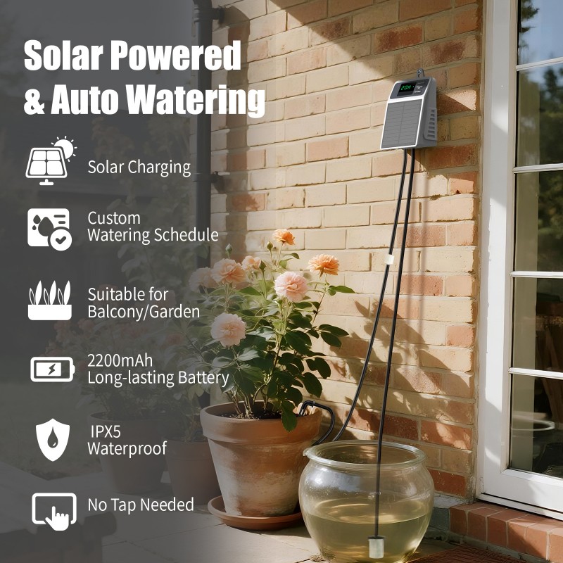 ชุดระบบน้ำหยดอัตโนมัติพลังงานแ - Solar Drip Irrigation Kit Garden บทวิจารณ์และราคา