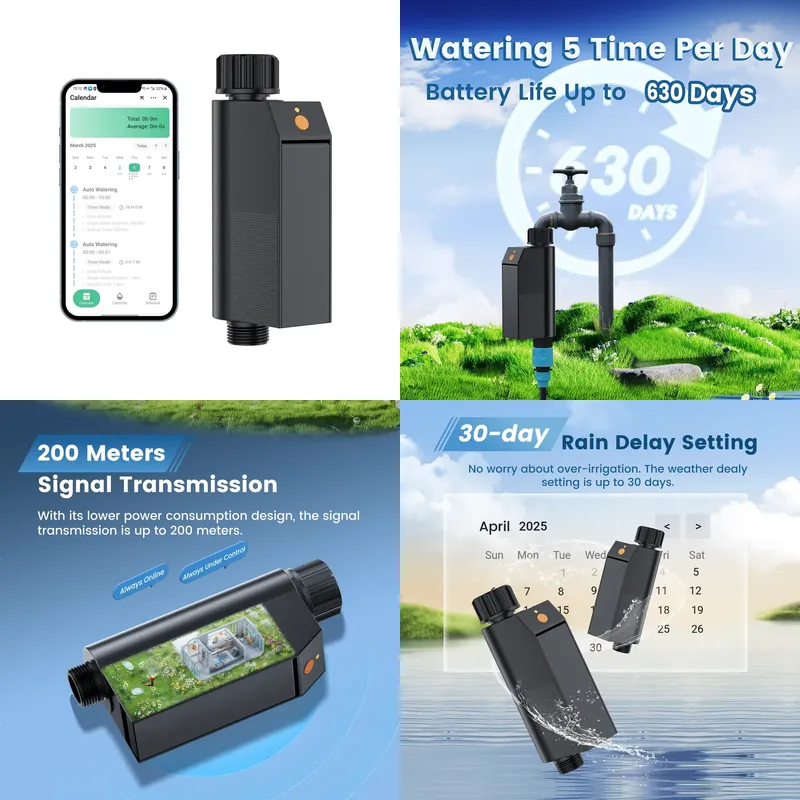 ตัวควบคุมระบบน้ำหยดแบบสมาร์ทสำ - Wifi Water Timer Hose Faucet Smart บทวิจารณ์และราคา