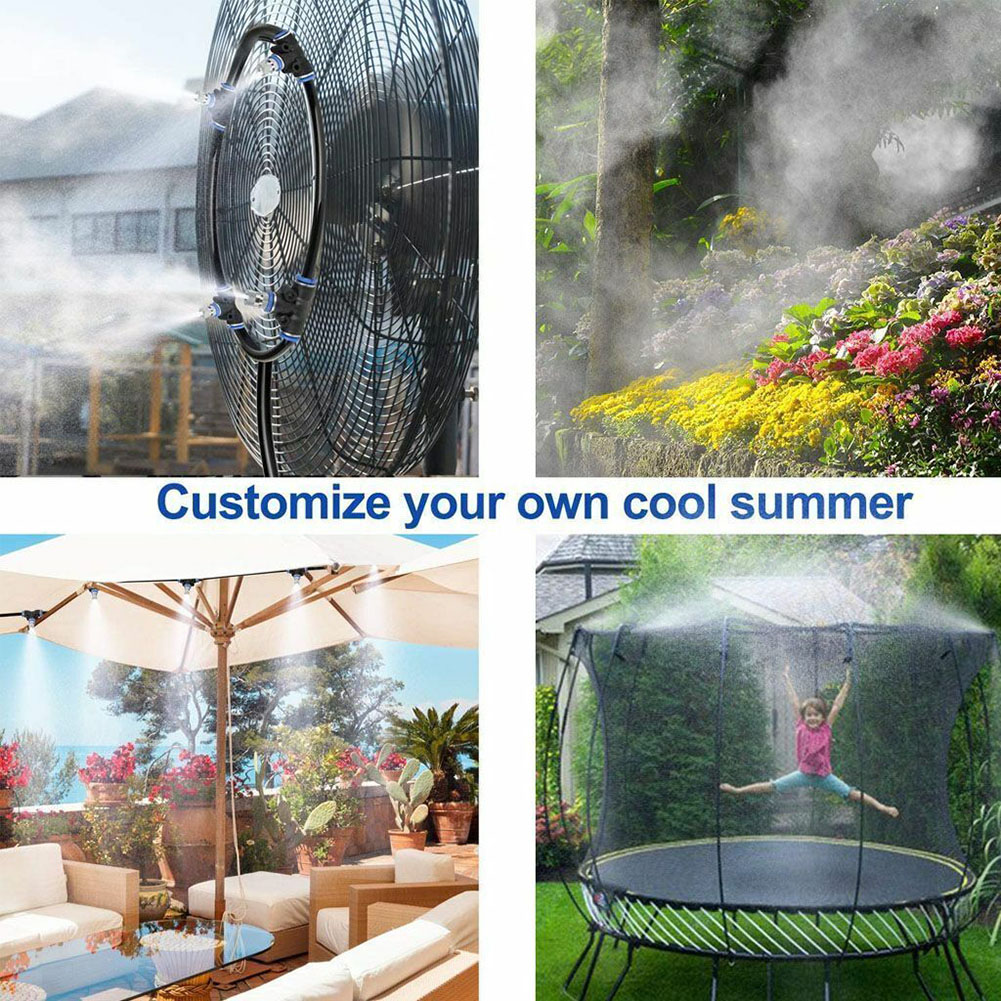 ชุดระบบน้ำหยดแบบพ่นหมอก 50 ฟุต - Mist Cooling System Outdoor Patio 15M บทวิจารณ์และราคา