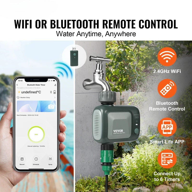 ตัวตั้งเวลาควบคุมการรดน้ำแบบ W - Wifi Water Timer Hose Faucet Smart บทวิจารณ์และราคา