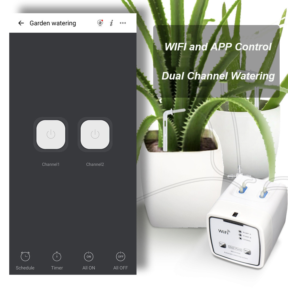 ตัวควบคุมการให้น้ำแบบ WiFi, ระ - Automatic Watering Pump Indoor Plants บทวิจารณ์และราคา