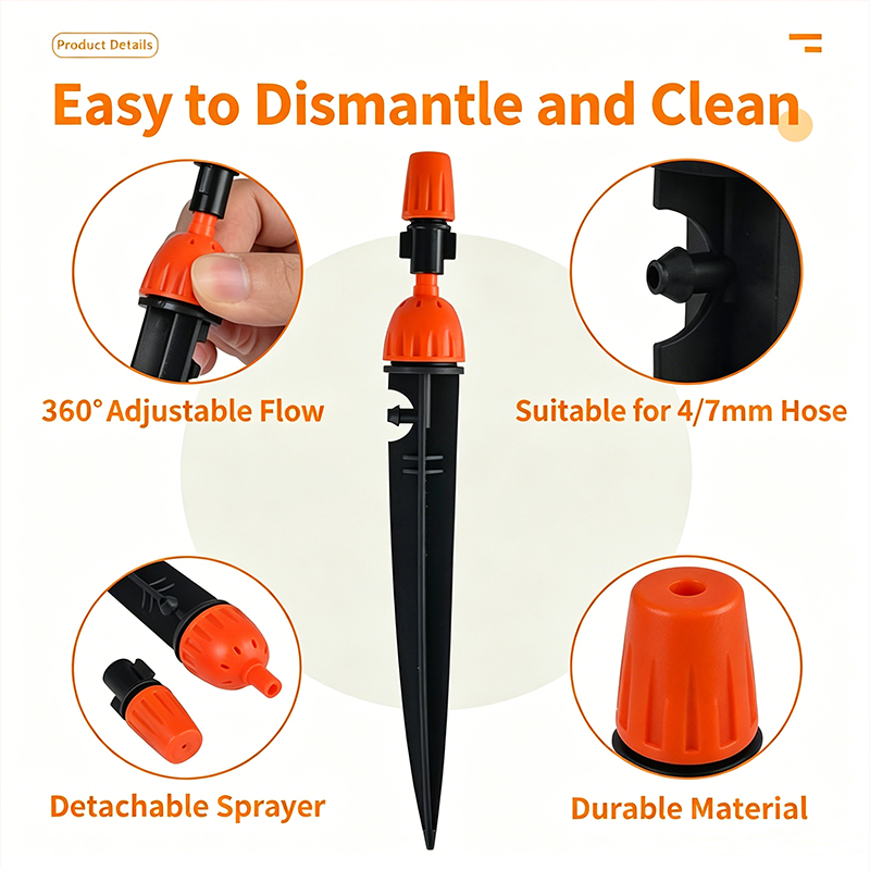 360 °   หัวฉีดน้ำหยดแบบปรับได้ - Drip Emitters Adjustable 360 Micro บทวิจารณ์และราคา